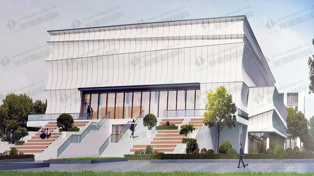 馬鞍山體育館-PTFE膜結(jié)構(gòu)外立面