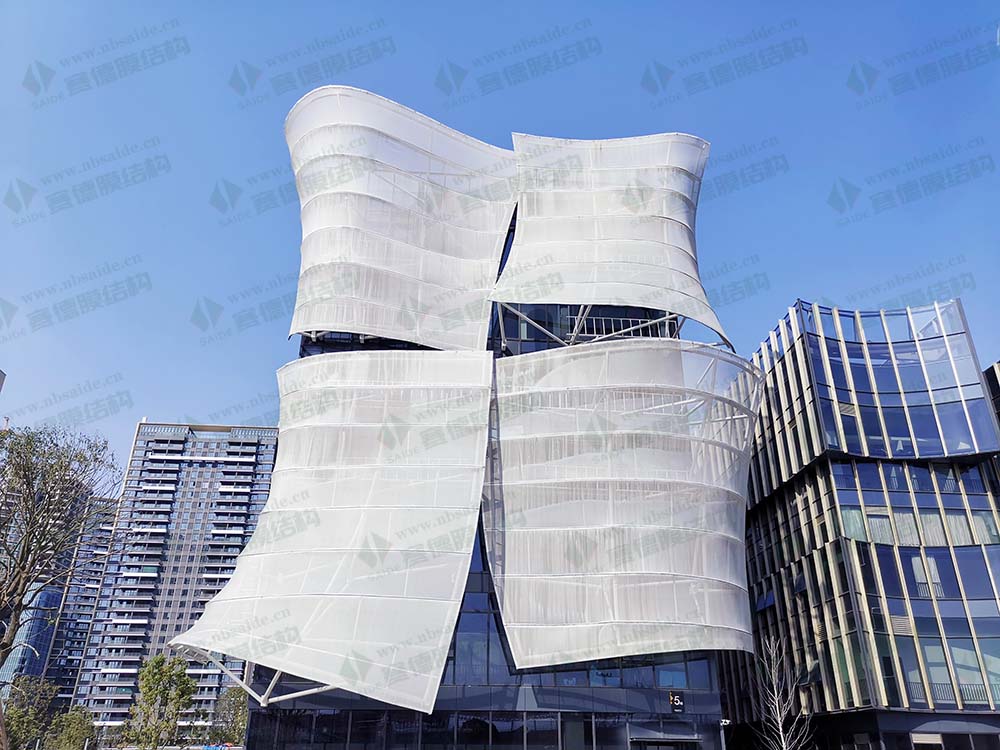藝尚創(chuàng)谷中心B1-PTFE網(wǎng)格膜結(jié)構(gòu)外立面