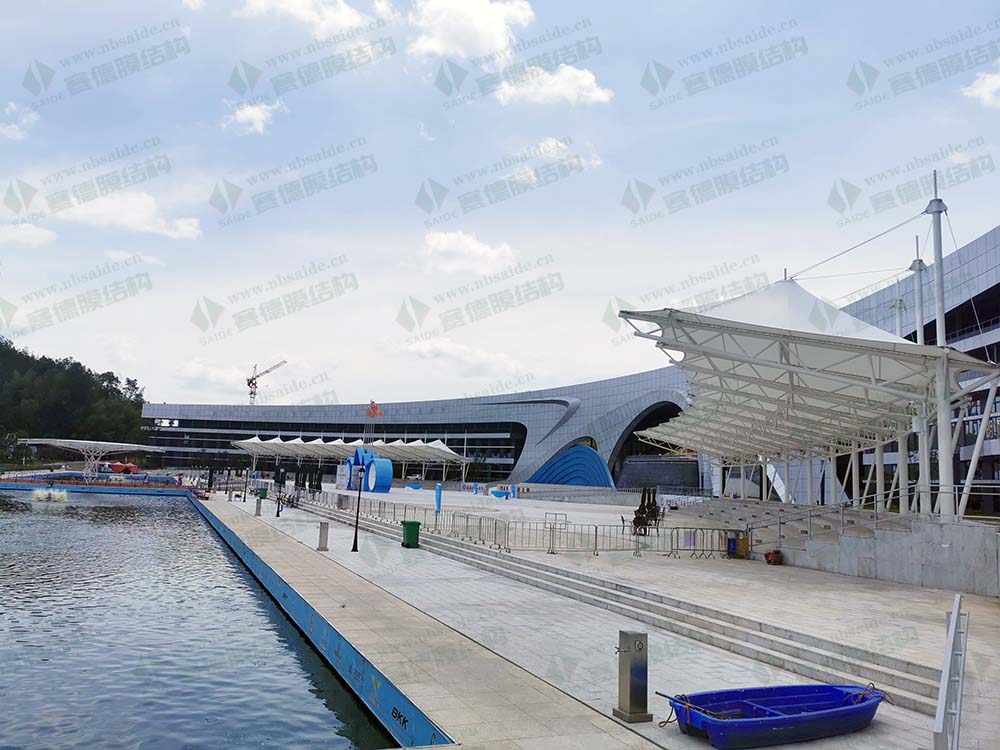 上猶縣釣魚(yú)基地-PTFE看臺(tái)罩棚