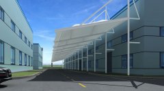 工廠(chǎng)卸貨區(qū)加蓋膜結(jié)構(gòu)