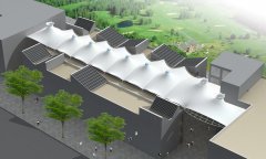 連廊加蓋膜結(jié)構(gòu)